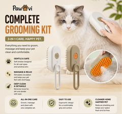 PAWVI FurMist 3-in-1 Electric Pet Grooming Brush